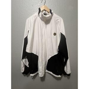 Vintage Air Jordan Retro XIII 13 He Got Game Hologram Wht Blk Jacket Men's 2XL